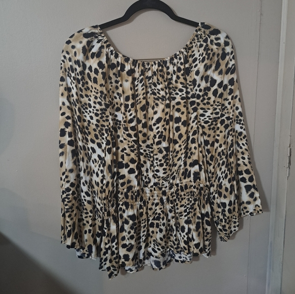 Cato Leopard Print Peplum Top - Picture 2 of 7